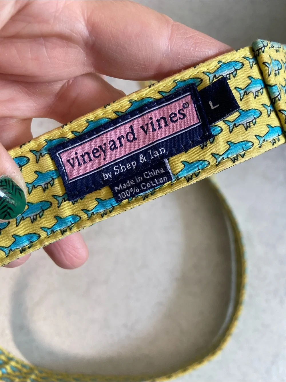 Bundle of 2 Vineyard Vines Canvas Belt Lot Fish Sailboat Golf Flag Cotton Large